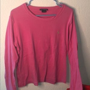 pink polo crewneck